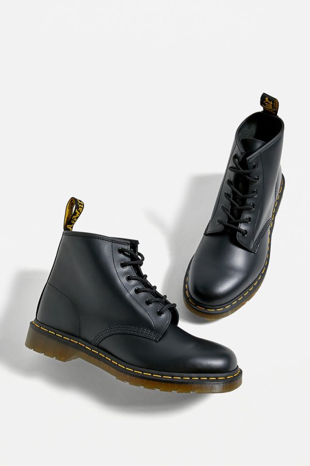 Martens Negro Smooth 101 Botas de 6 ojales Urban ES