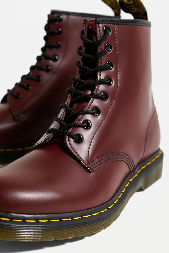 Dr. Martens Cherry Red 1460 Smooth 8-Eyelet Boots | Urban