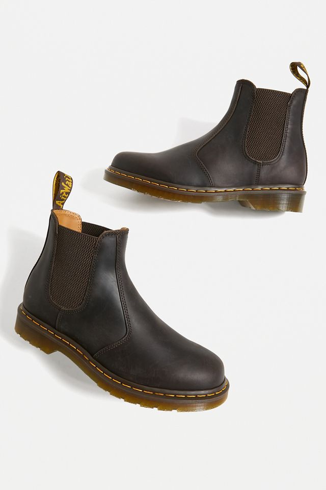 Dr. Martens Brown 2976 Yellow Stitch Chelsea Boots #1