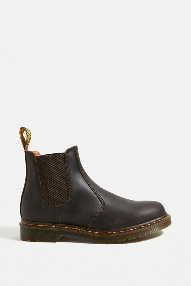 Dr. Martens Brown 2976 Yellow Stitch Chelsea Boots #2