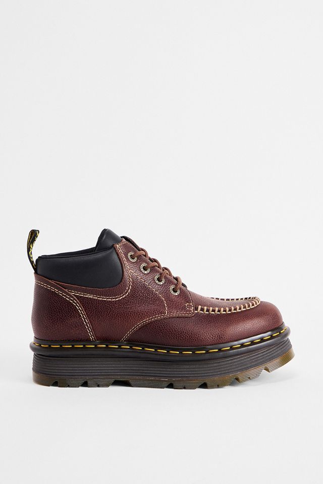 Dr. Martens Brown Zebzag 4-Eye Boots #1