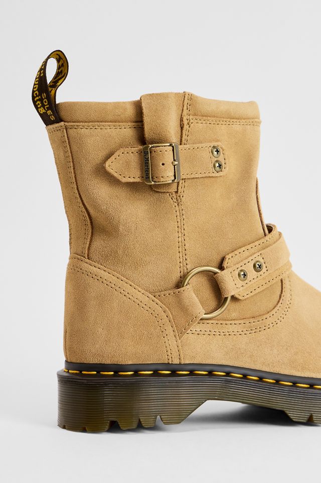 Dr. Martens Savannah Tan Annistone Harness Suede Biker Boots #2