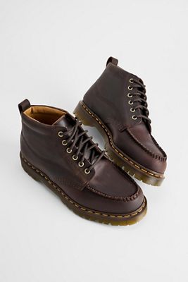 Dr. Martens Dark Brown 6-Eye Lowell Chukka Leather Shoes