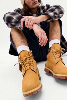Timberland Double Tongue Wheat Nubuck Boots