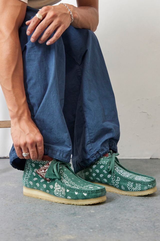 helvede hat mekanisk Clarks Originals Green Paisley Wallabee Shoes | Urban Outfitters UK