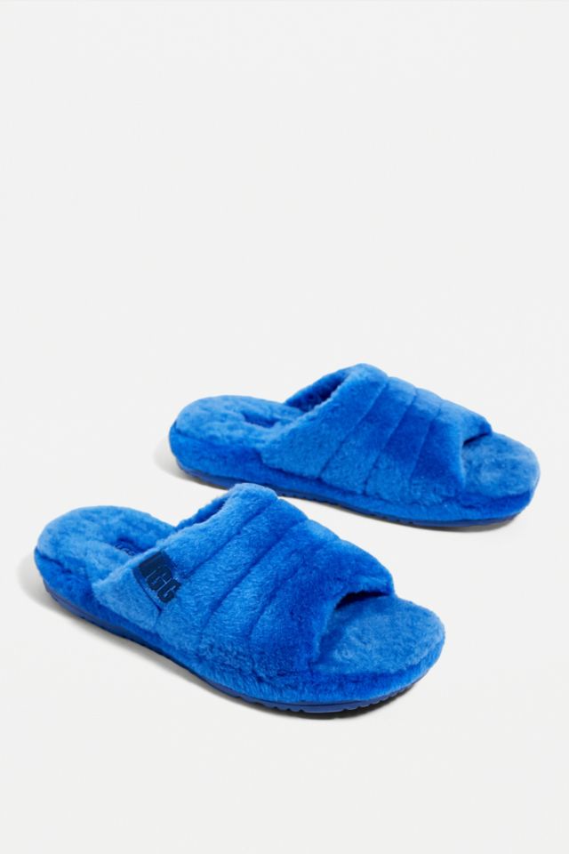 UGG Blue Fluff You Slippers Urban Outfitters UK