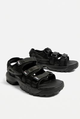 Black on sale fila sandals