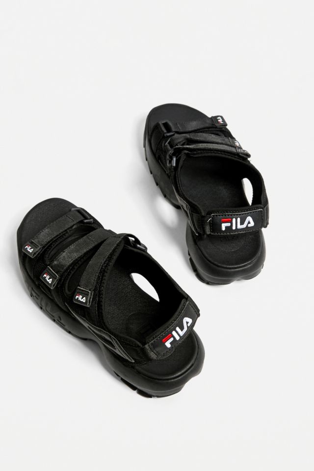 Fila disruptor sandals discount black