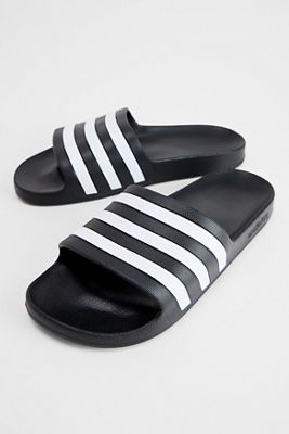 adidas Black Adilette Aqua Sliders