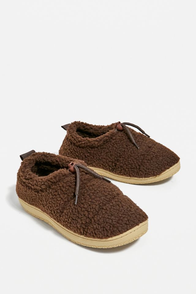 UO Brown Sherpa Hardsole Slippers Urban Outfitters UK