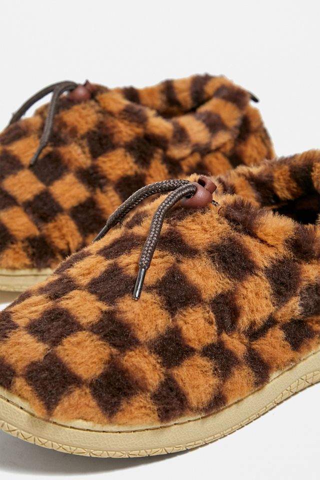 Urban Outfitters Brown Checkerboard Hardsole Slippers #2
