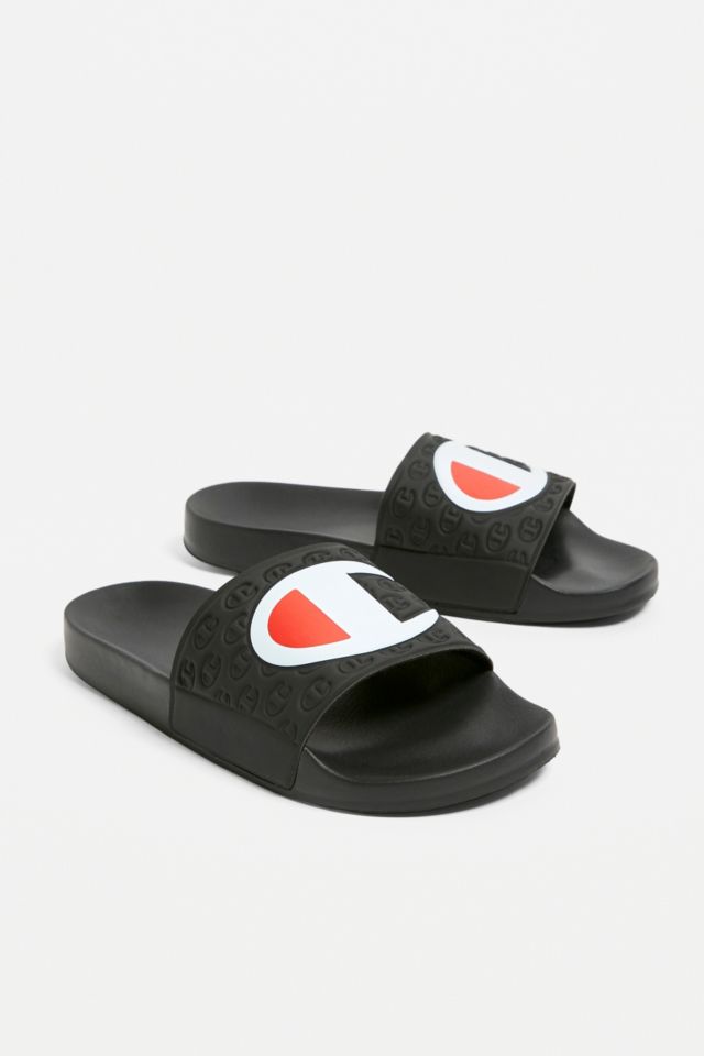 Champion Multi Lido Black Pool Sliders Urban Outfitters UK