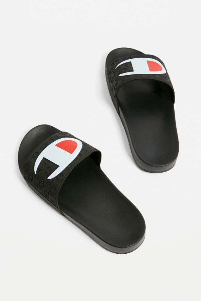 Champion Multi Lido Black Pool Sliders Urban Outfitters UK