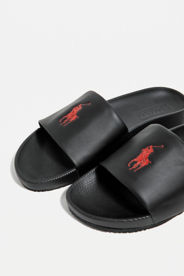 Ralph Lauren Black Cayson Pool Sliders #1
