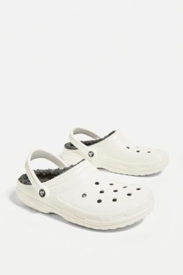 White on sale fluffy crocs