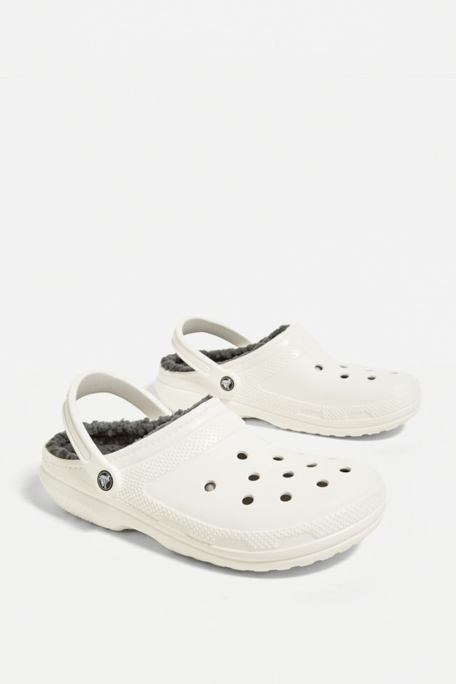 White crocs fuzzy new arrivals