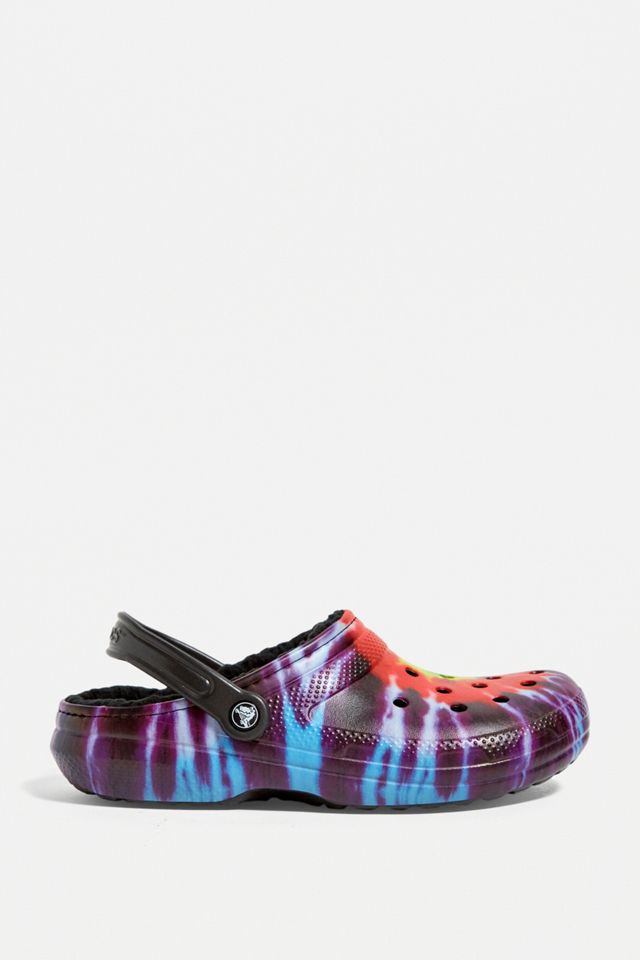 Crocs Black Tie-Dye Classic Lined Clogs #2