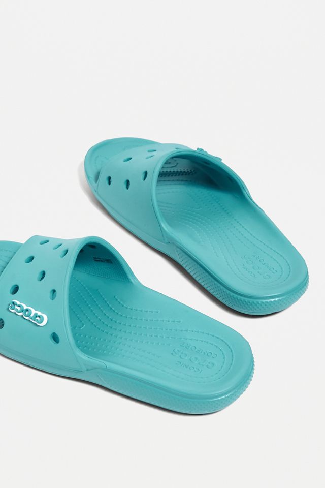 Crocs Turquoise Tonic Classic Sliders | Urban Outfitters UK