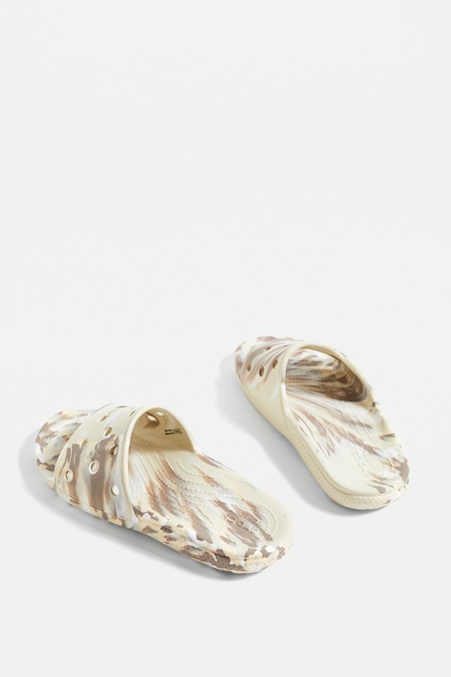 Crocs Bone Marble Classic Sliders #2