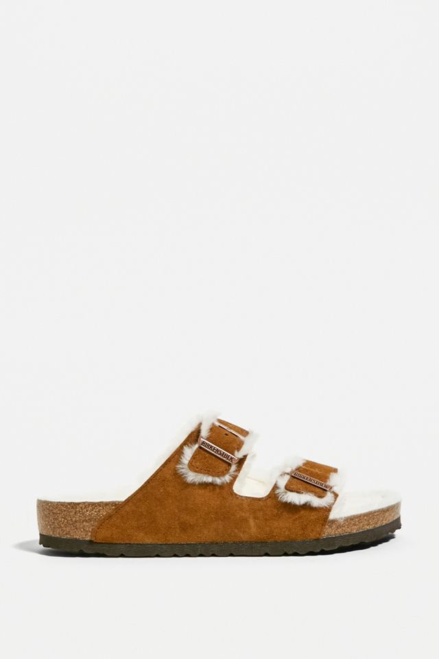 Birkenstock Arizona Mink Shearling Sandals #2