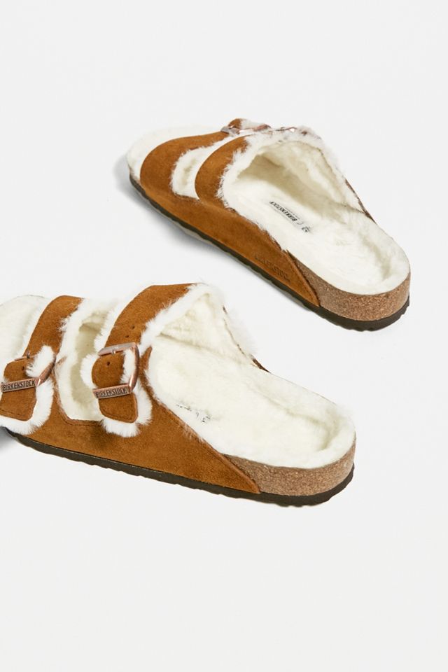 Birkenstock Arizona Mink Shearling Sandals #3