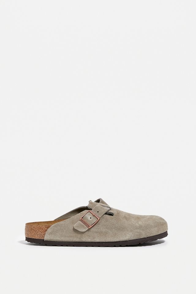 Birkenstock Boston Taupe Natural Suede Clogs #1