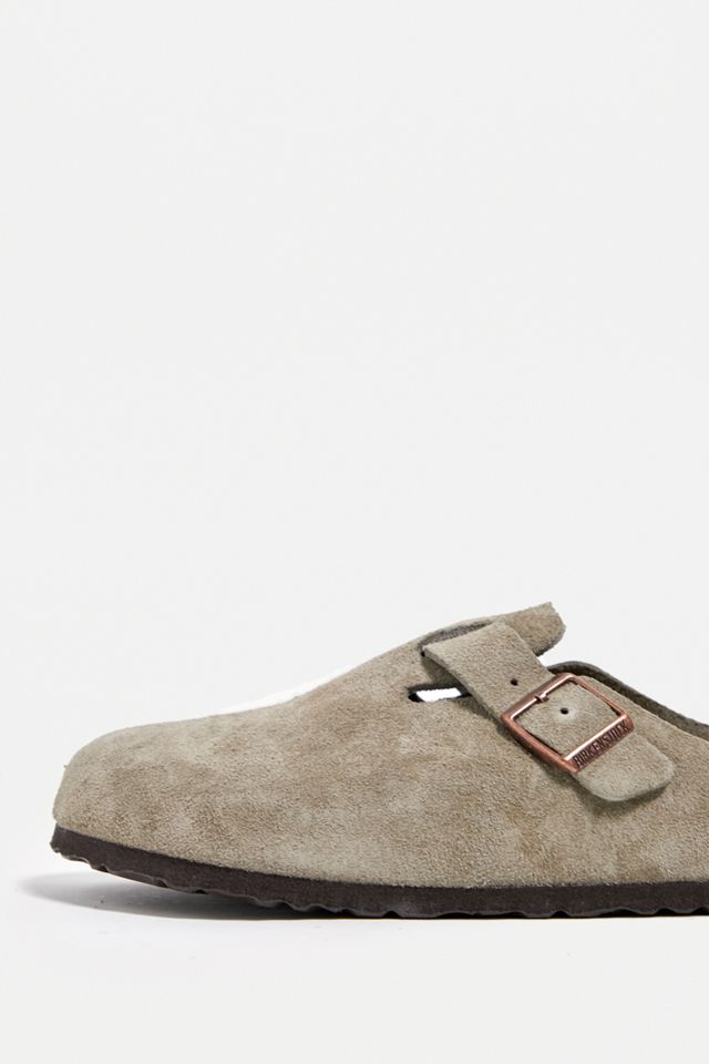 Birkenstock Boston Taupe Natural Suede Clogs #4