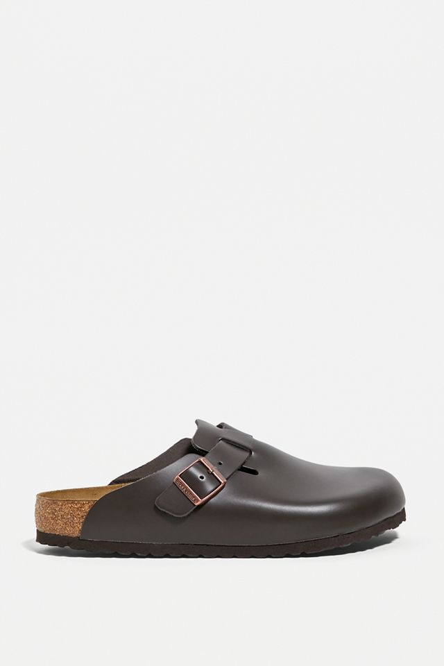 Birkenstock - Sabots en cuir naturel Boston marron foncé #1