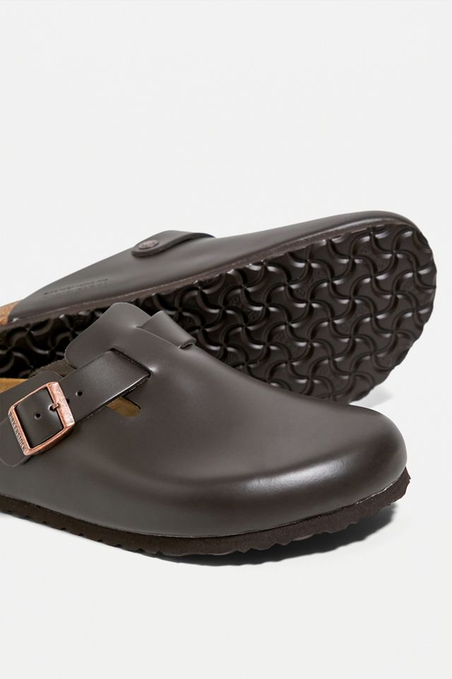 Birkenstock - Sabots en cuir naturel Boston marron foncé #3
