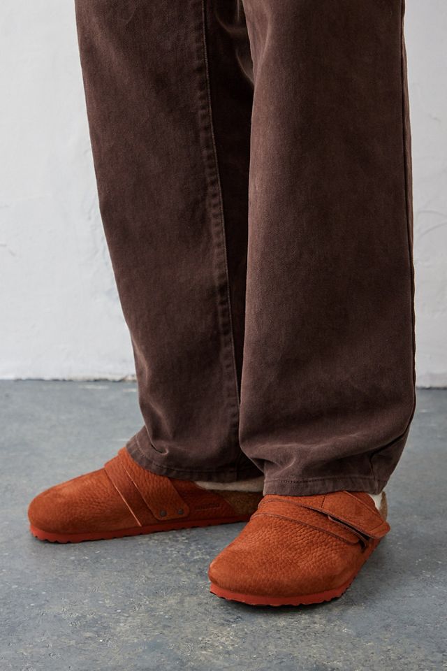 Birkenstock Nagoya Desert Buck Burnt Clay Clogs | Urban Outfitters UK
