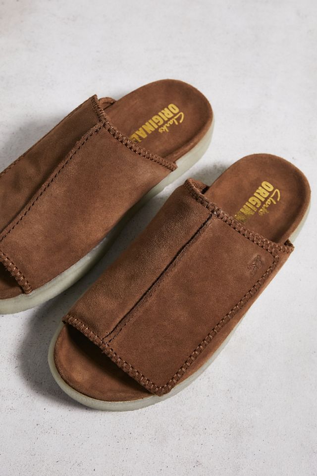 Clarks Originals Overleigh Cola Suede Sliders | Urban  display picture 1