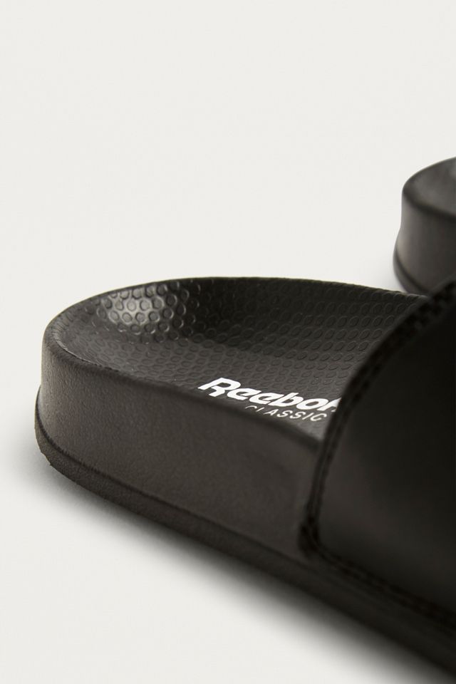 Reebok Classic Black and White Pool Sliders | Urban Outfitters UK