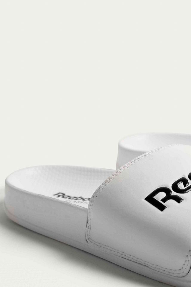 Reebok Classic White and Black Pool Sliders | Urban Outfitters UK
