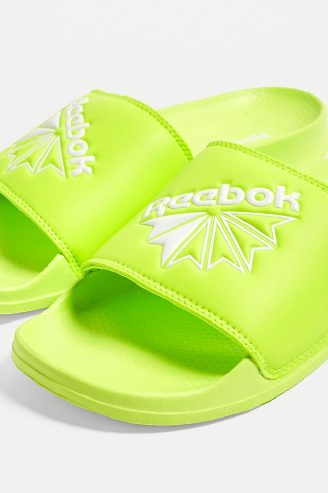 Reebok Classic Lime Pool Sliders | Urban Outfitters UK