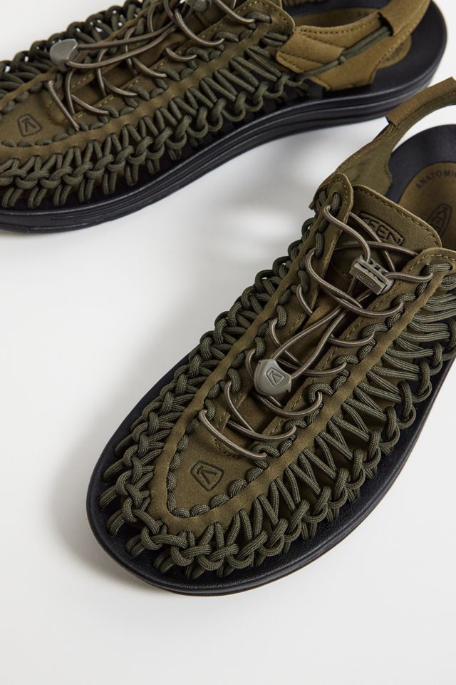 Karen Leather Sandals- Olive