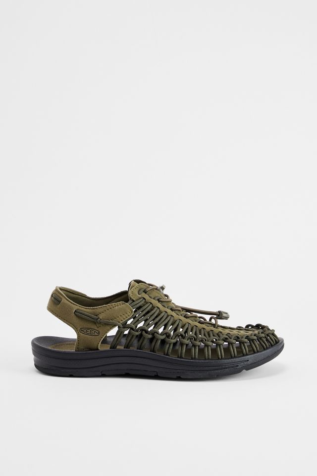 KEEN Dunkelolivgrüne Uneek Sandalen #1