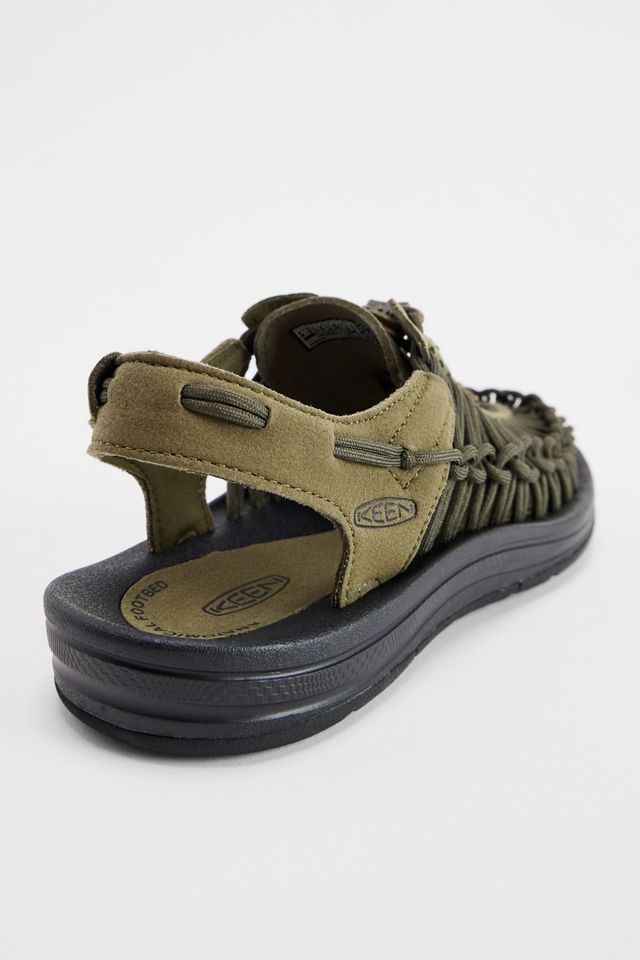 KEEN Dunkelolivgrüne Uneek Sandalen #3