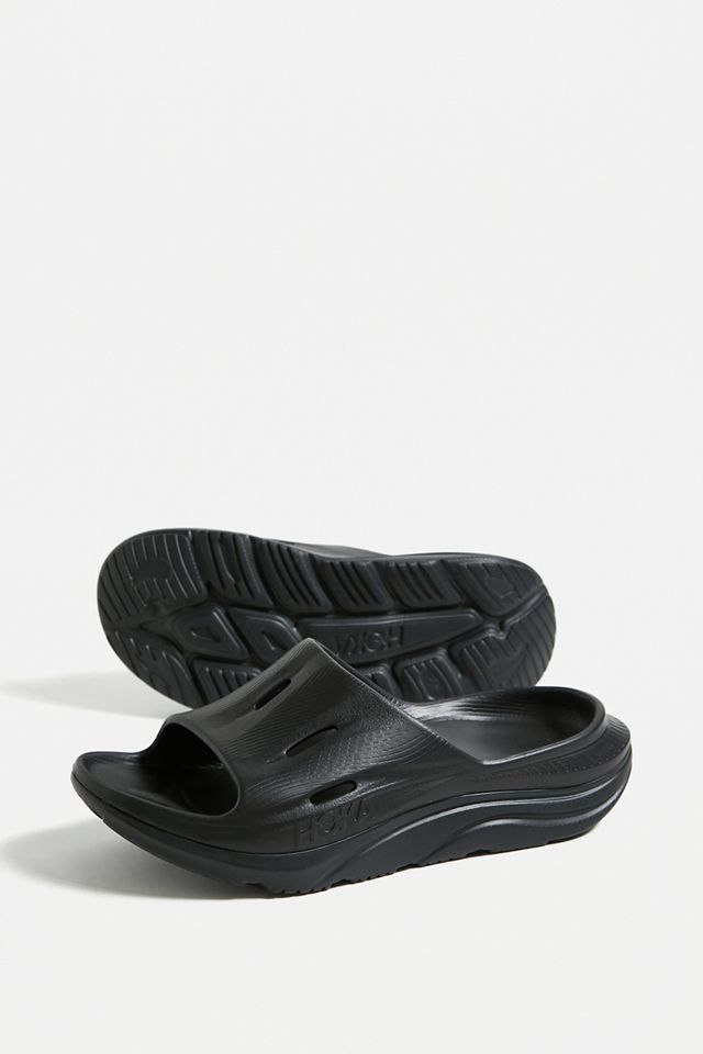 HOKA Black Ora Recovery Slide 3 Sandals #1