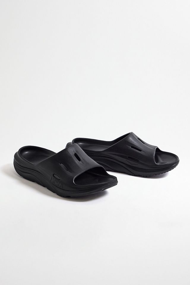 HOKA Black Ora Recovery Slide 3 Sandals | Urban Outfitters UK