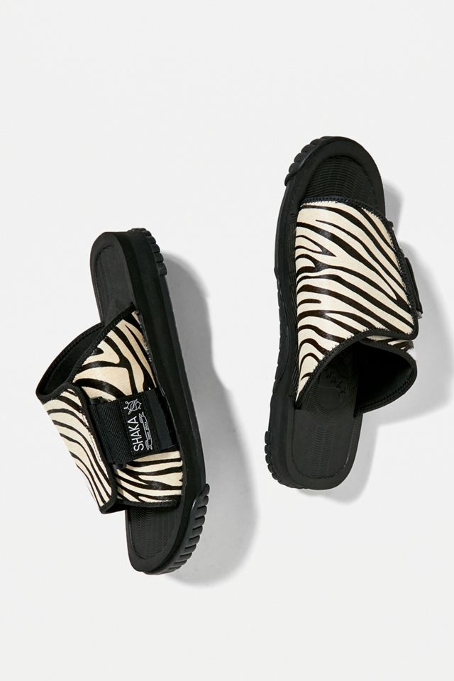 Shaka X-Packer Zebra Print Sliders | Urban Outfitters UK