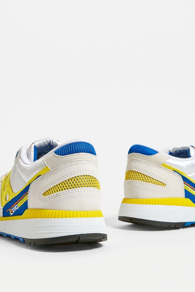 Saucony - Baskets Azura blanches, jaunes et bleues #1