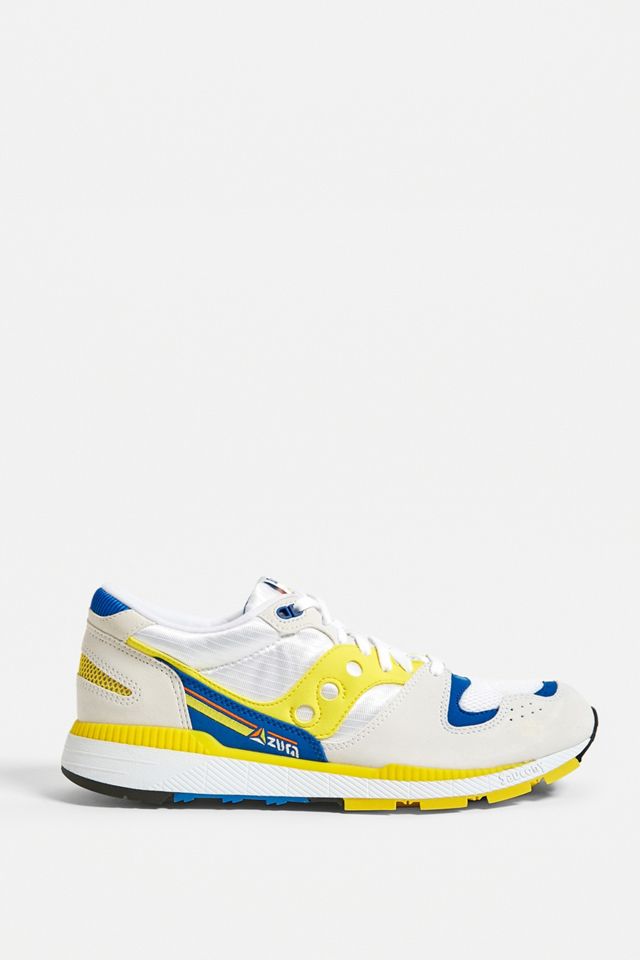 Saucony - Baskets Azura blanches, jaunes et bleues #2