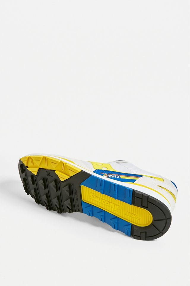 Saucony - Baskets Azura blanches, jaunes et bleues #4
