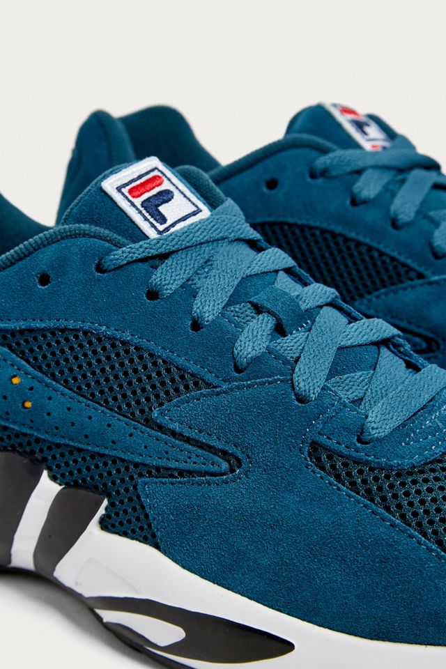 FILA Mindblower Green Pigskin Suede Trainers #1