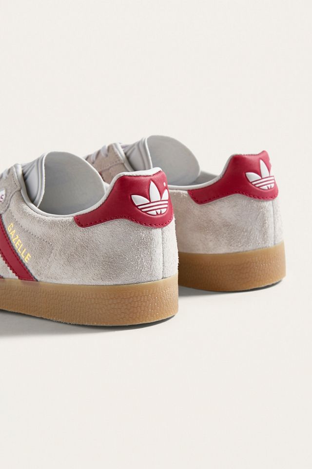 adidas gazelle silver green womens Adidas Gazelle Trainers Solid Grey/Red  80's Casual Classics