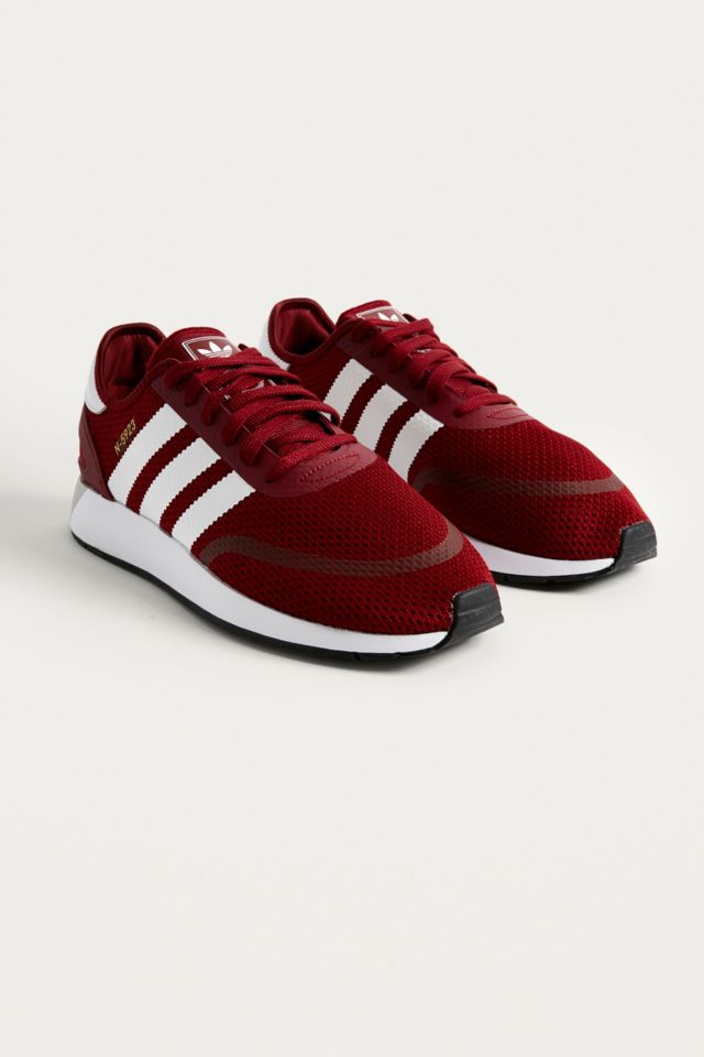 burgundy adidas trainers