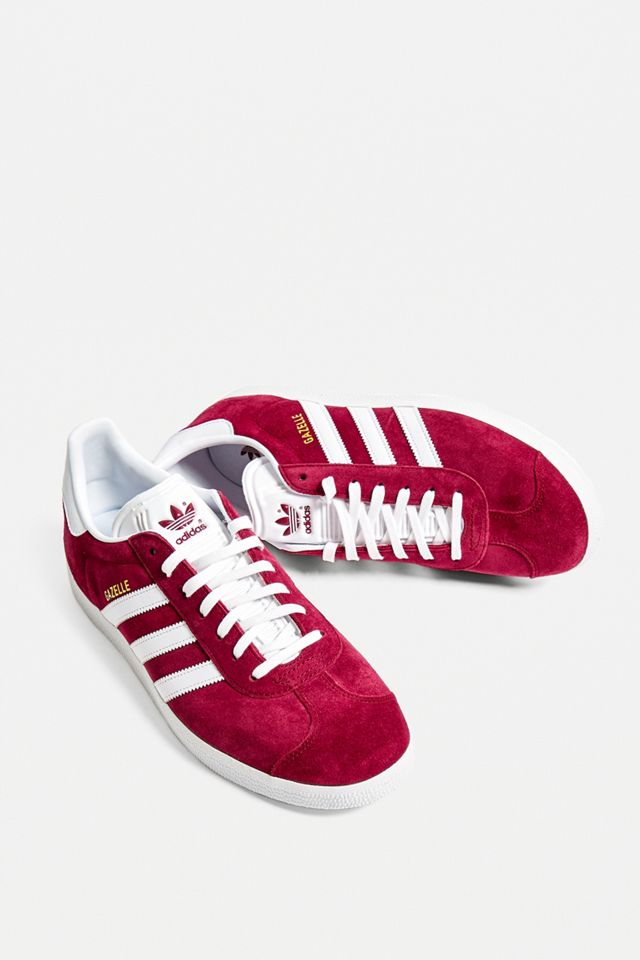 adidas Gazelle Burgundy Suede Trainers | Urban Outfitters UK