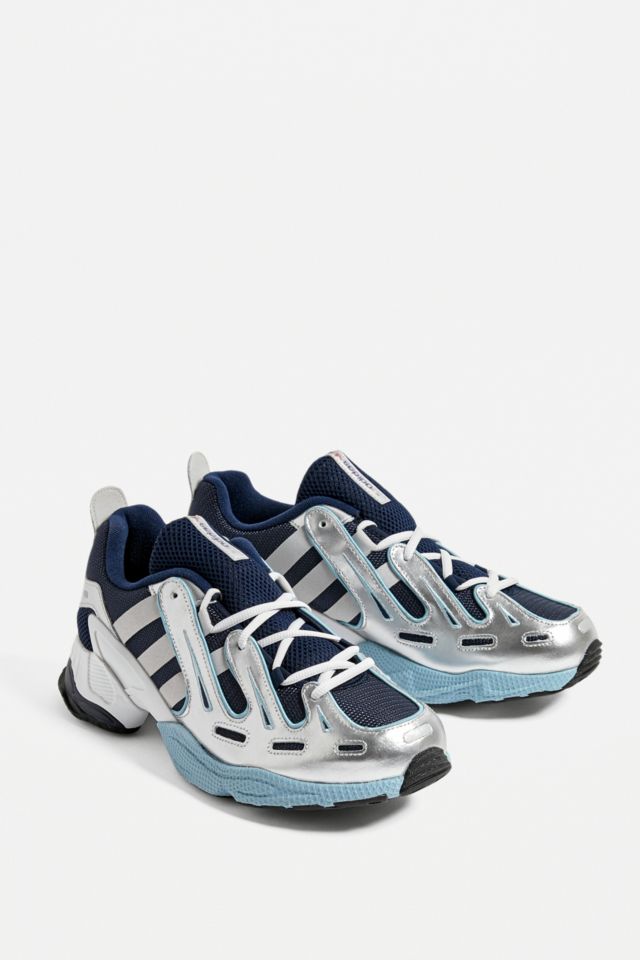 Adidas grey & outlet navy eqt gazelle trainers