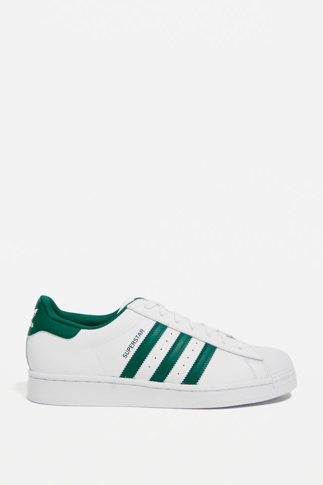 adidas White Green Superstar Trainers Urban Outfitters UK