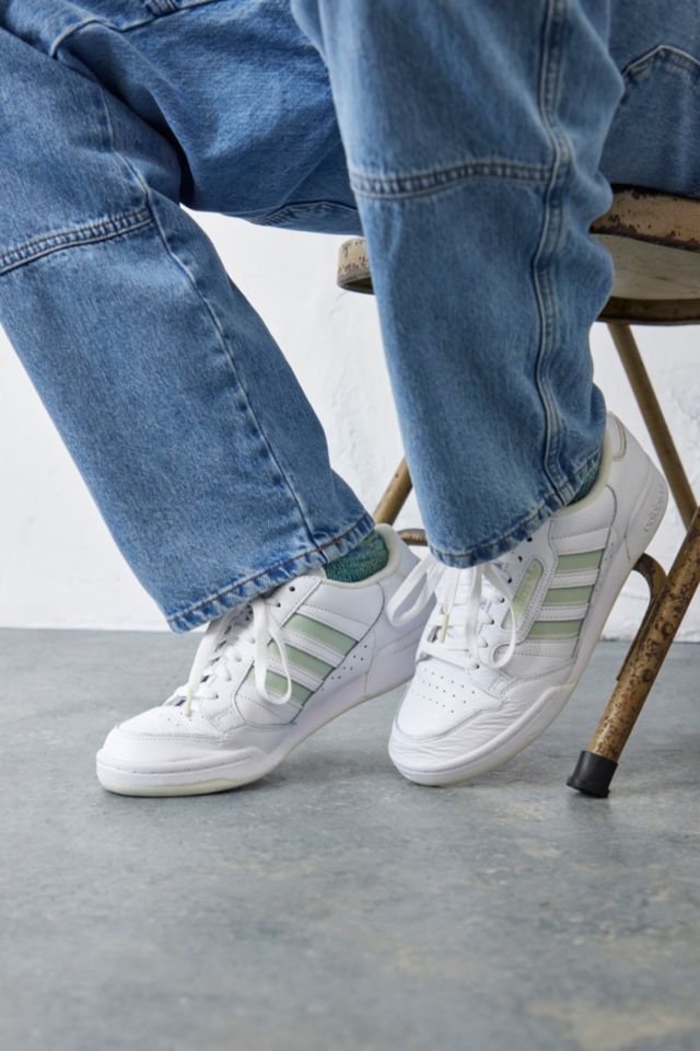 Fundador Química Sumamente elegante adidas White & Green Continental 80 Stripes Trainers | Urban Outfitters UK